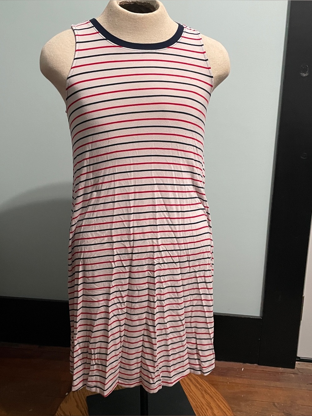 Time and Tru red, white, and blue striped dress Size M #USA #July4 #American
